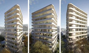 Visualisierung Neubau Wohnturm Eigentumswohnung 